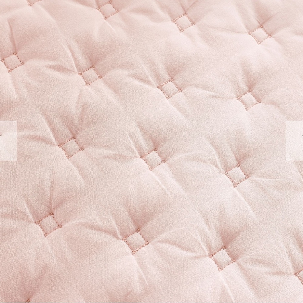 Pottery Barn Kids Pink Square Stitch EURO Quilted Sham - Picture 6 of 8